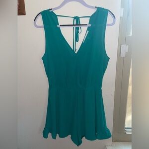 ASTR Teal Sleeveless Romper